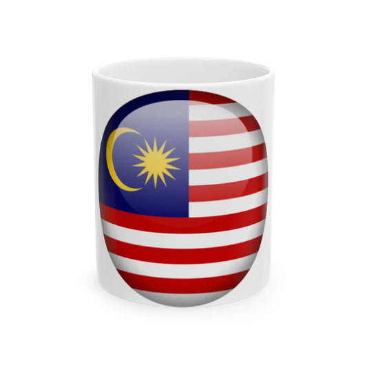 Flag orb Malaysia (Malaysia) White Coffee Mug 11oz - Go Mug Yourself