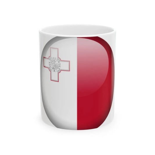 Flag orb Malta (Malta) White Coffee Mug 11oz - Go Mug Yourself