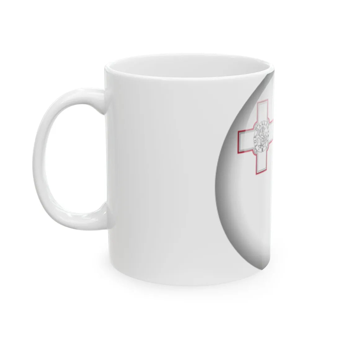 Flag orb Malta (Malta) White Coffee Mug - Go Mug Yourself