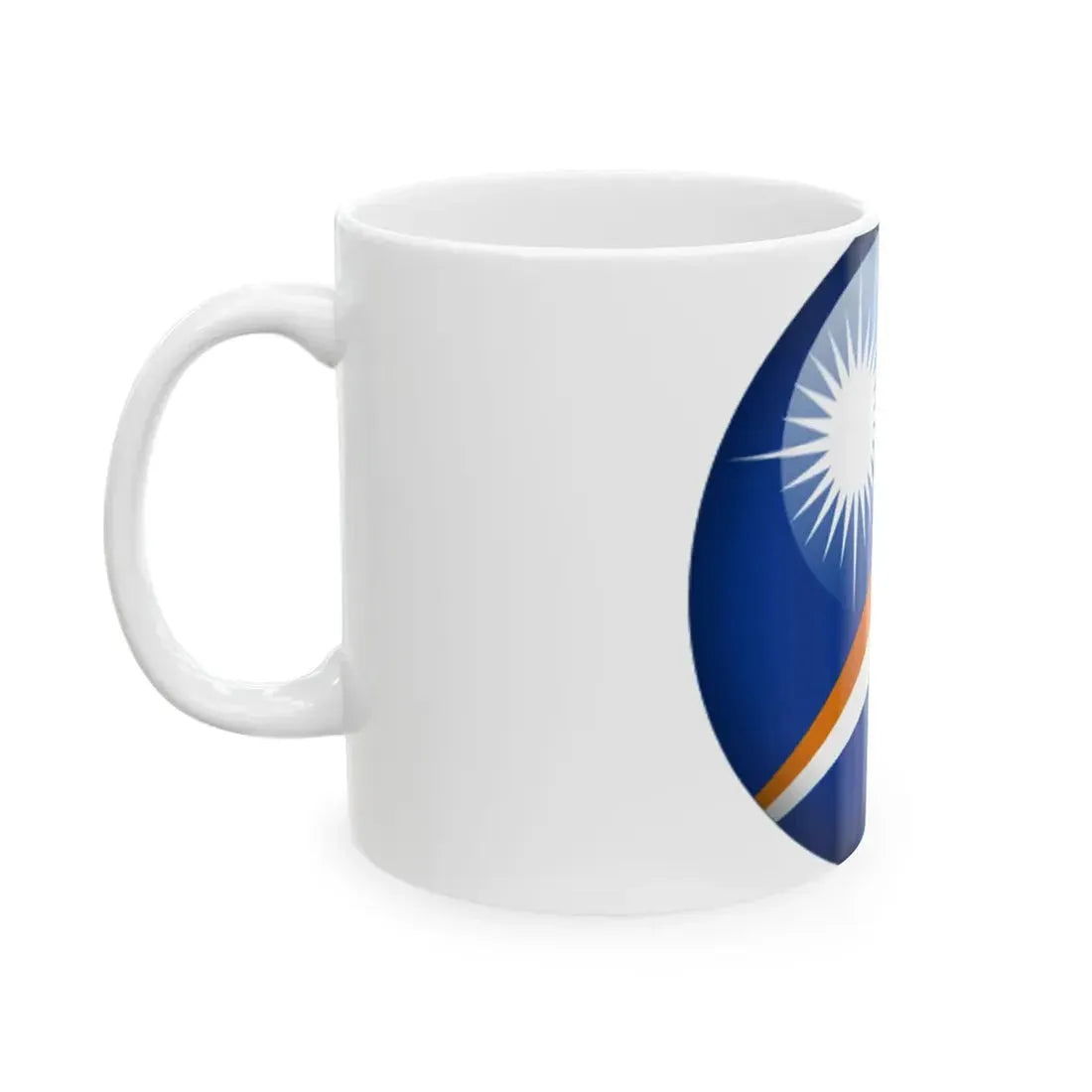 Flag orb Marshall Islands (Marshall Islands) White Coffee Mug - Go Mug Yourself
