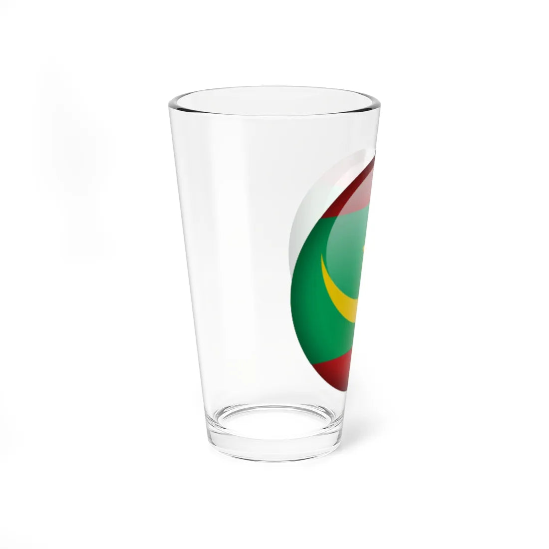 Flag orb Mauritania (Mauritania) Pint Glass 16oz - Go Mug Yourself