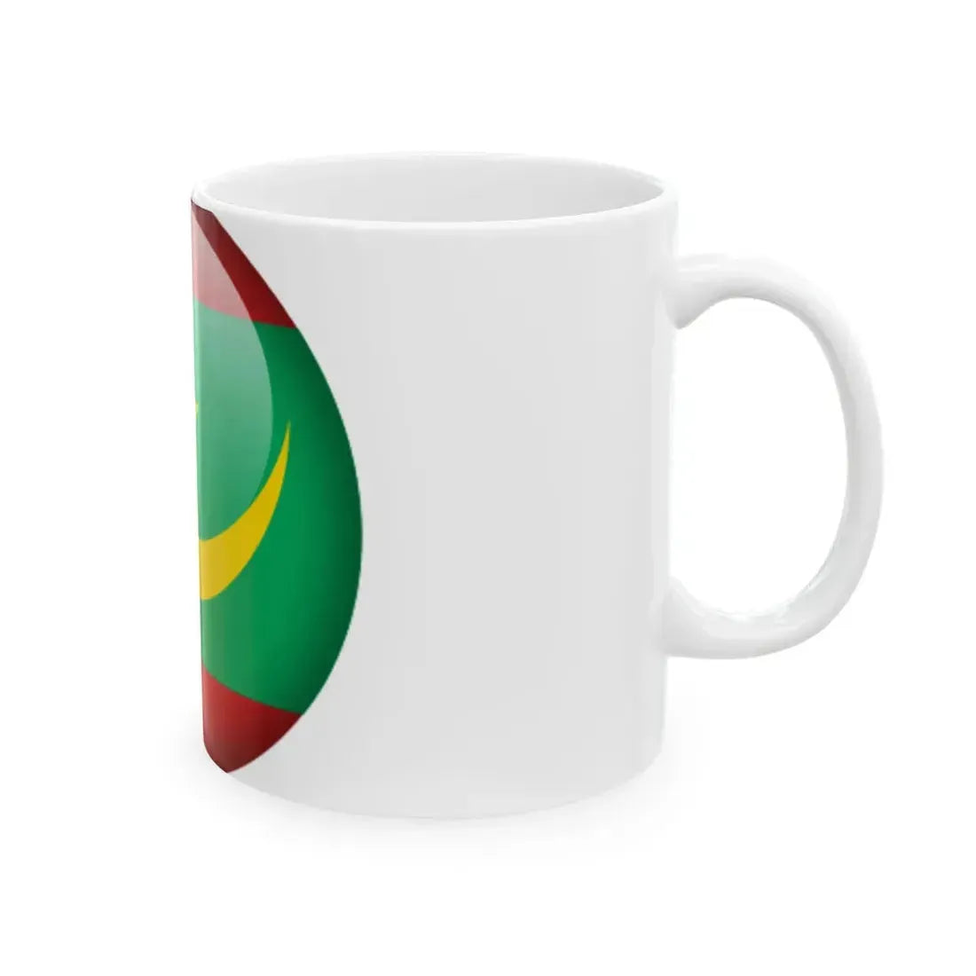 Flag orb Mauritania (Mauritania) White Coffee Mug - Go Mug Yourself