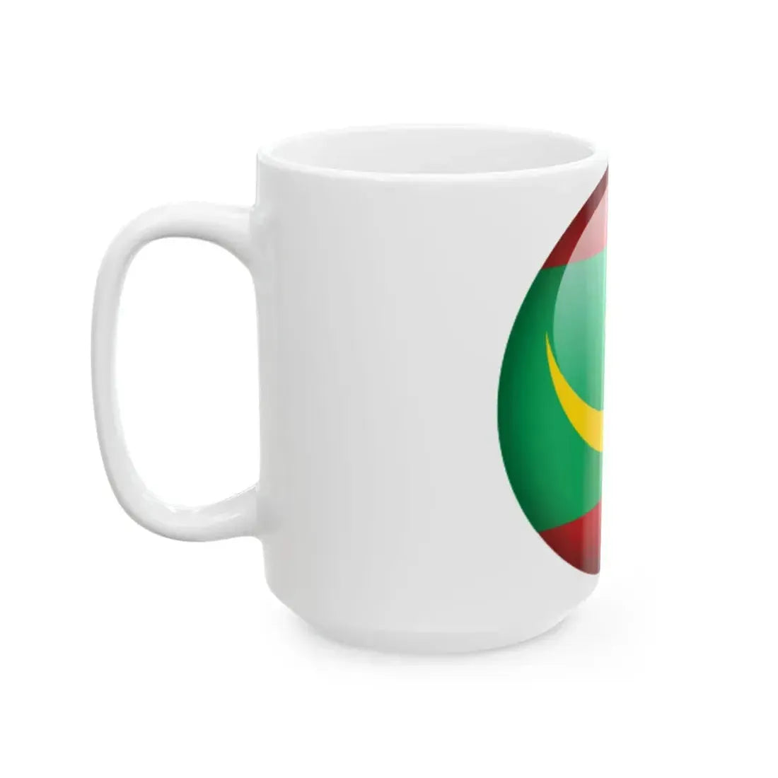 Flag orb Mauritania (Mauritania) White Coffee Mug - Go Mug Yourself