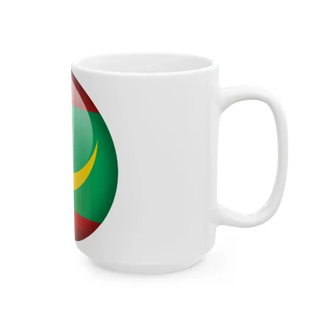 Flag orb Mauritania (Mauritania) White Coffee Mug - Go Mug Yourself