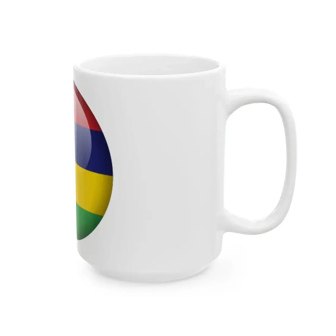 Flag orb Mauritius (Mauritius) White Coffee Mug - Go Mug Yourself