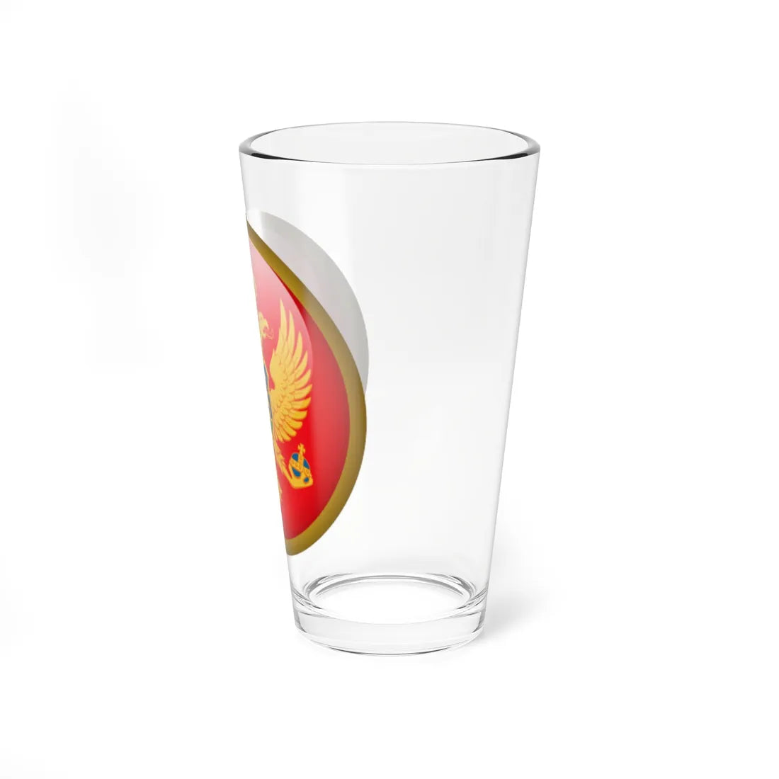 Flag orb Montenegro (Montenegro) Pint Glass 16oz - Go Mug Yourself