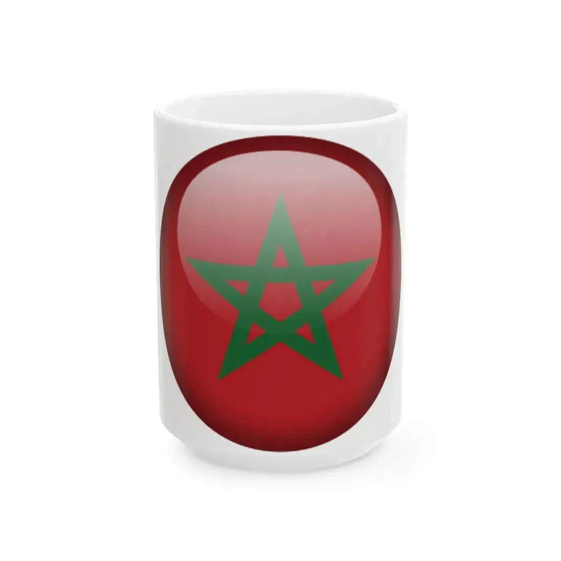 Flag orb Morocco (Morocco) White Coffee Mug 15oz - Go Mug Yourself