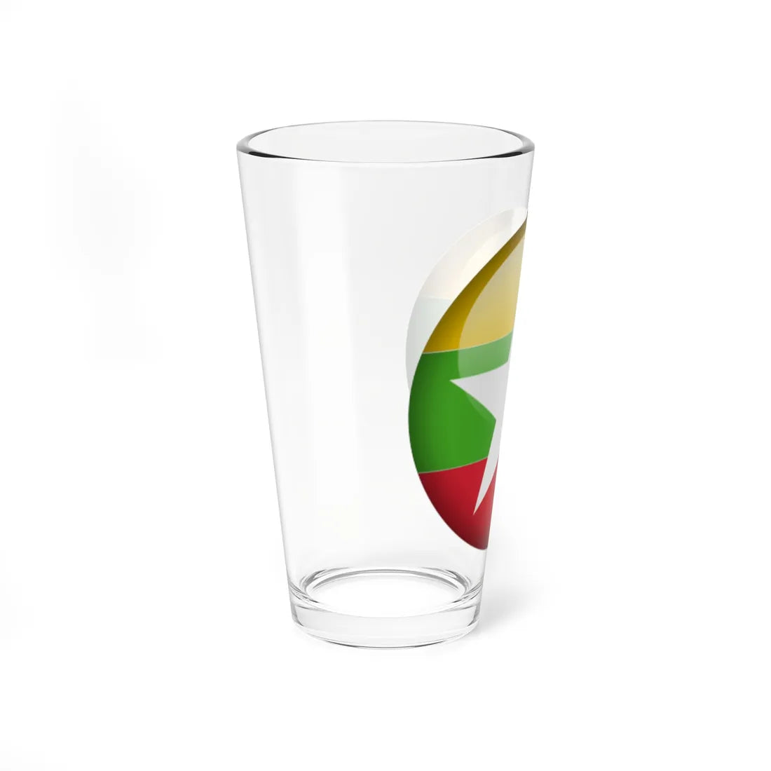 Flag orb Myanmar (Myanmar) Pint Glass 16oz - Go Mug Yourself