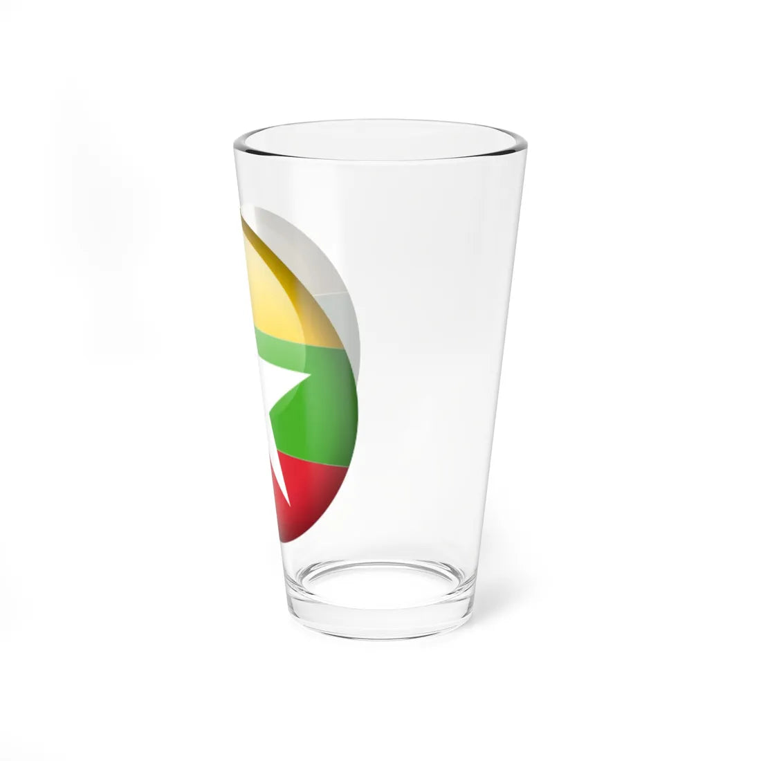 Flag orb Myanmar (Myanmar) Pint Glass 16oz - Go Mug Yourself