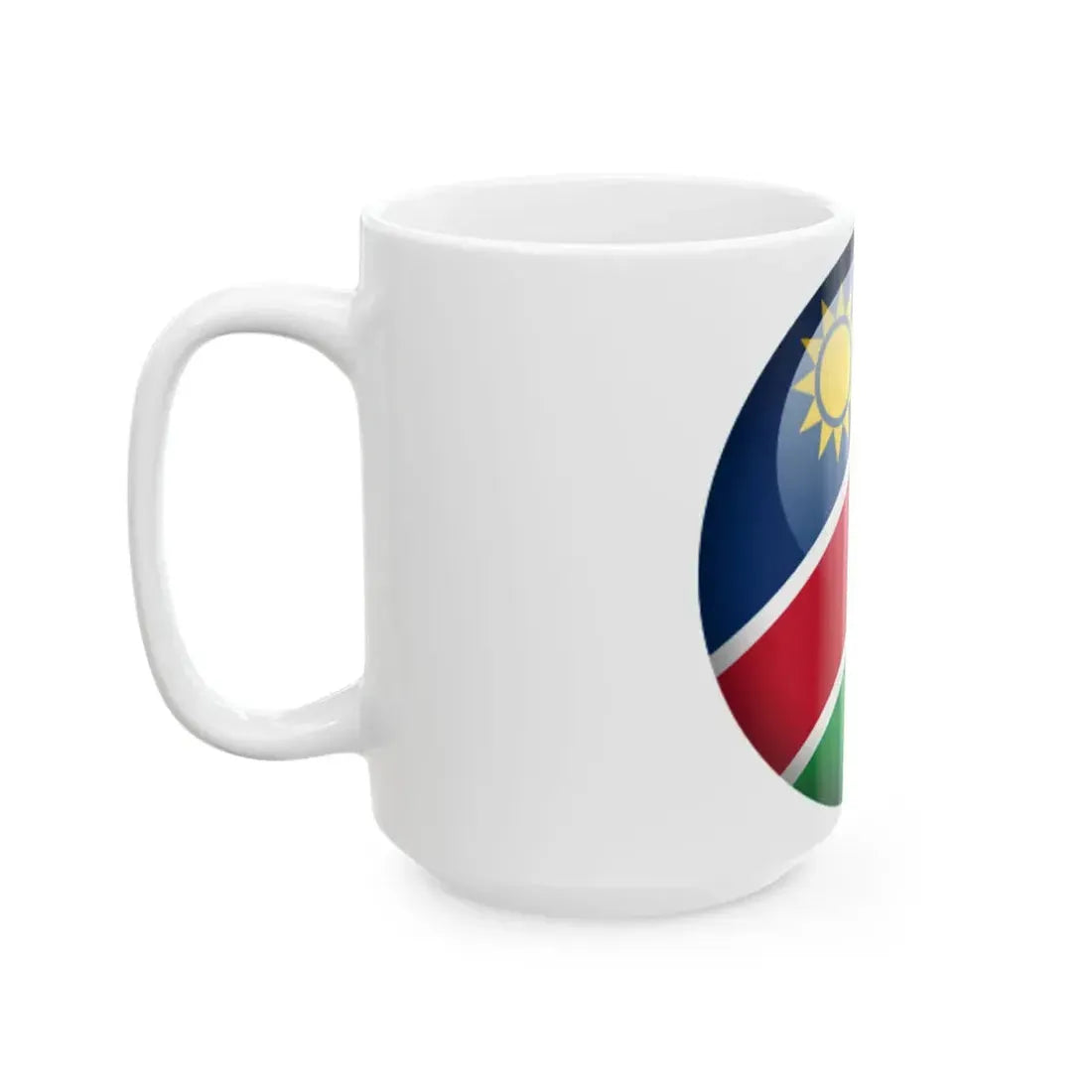 Flag orb Namibia (Namibia) White Coffee Mug - Go Mug Yourself