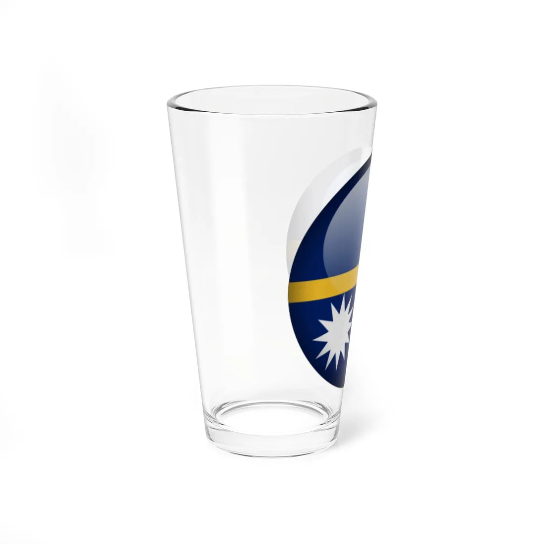 Flag orb Nauru (Nauru) Pint Glass 16oz - Go Mug Yourself