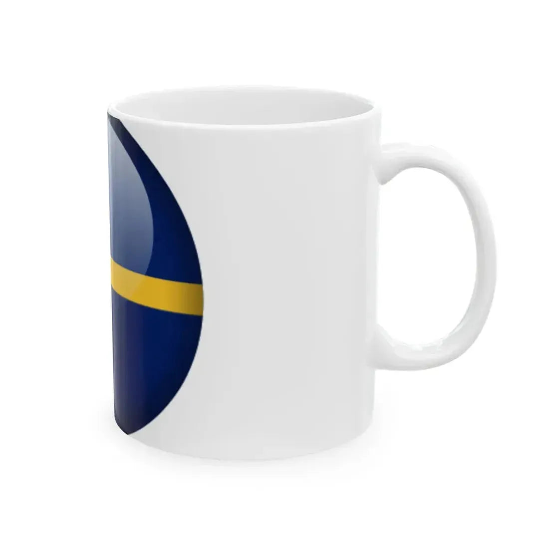 Flag orb Nauru (Nauru) White Coffee Mug - Go Mug Yourself