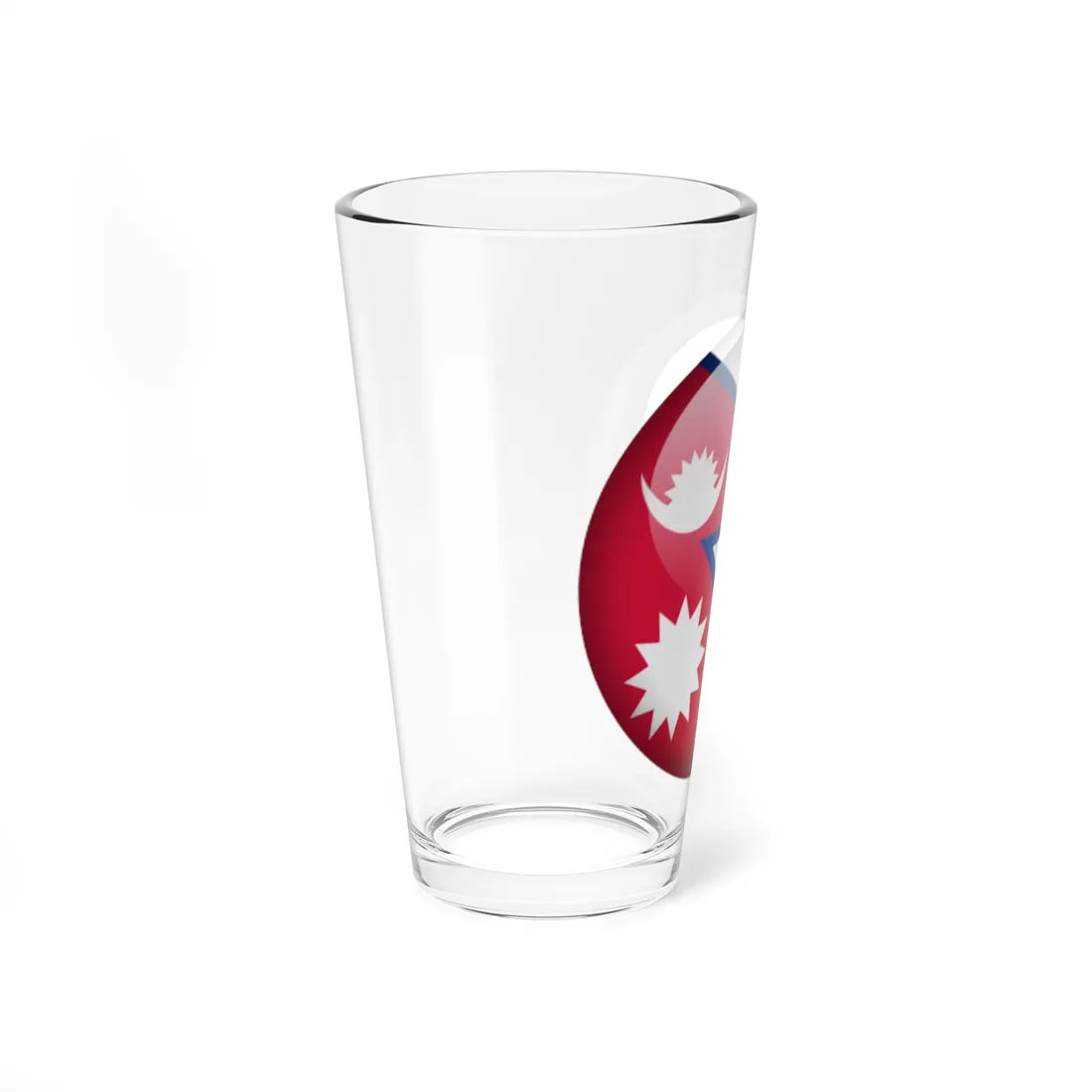 Flag orb Nepal (Nepal) Pint Glass 16oz - Go Mug Yourself