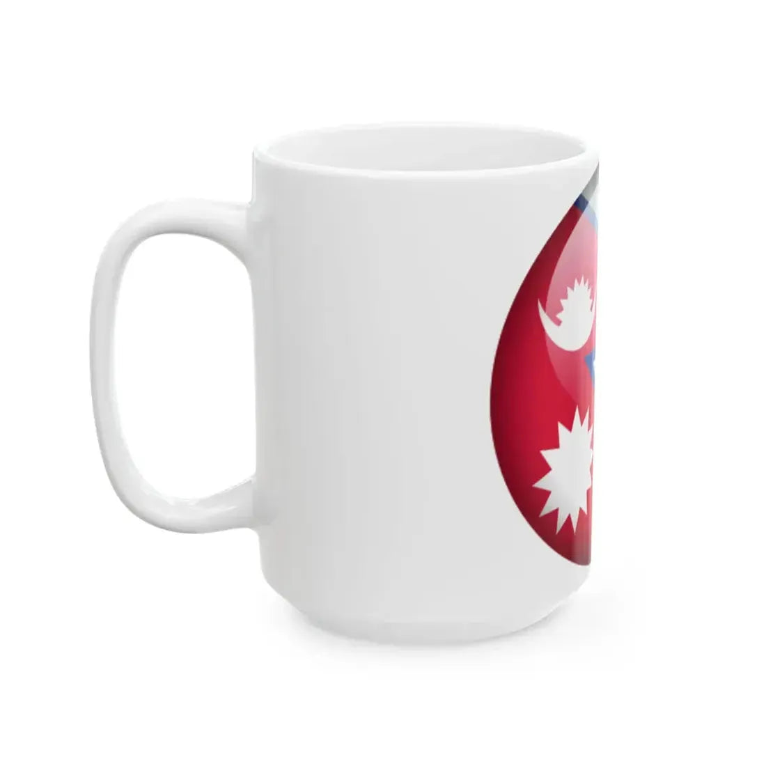 Flag orb Nepal (Nepal) White Coffee Mug - Go Mug Yourself