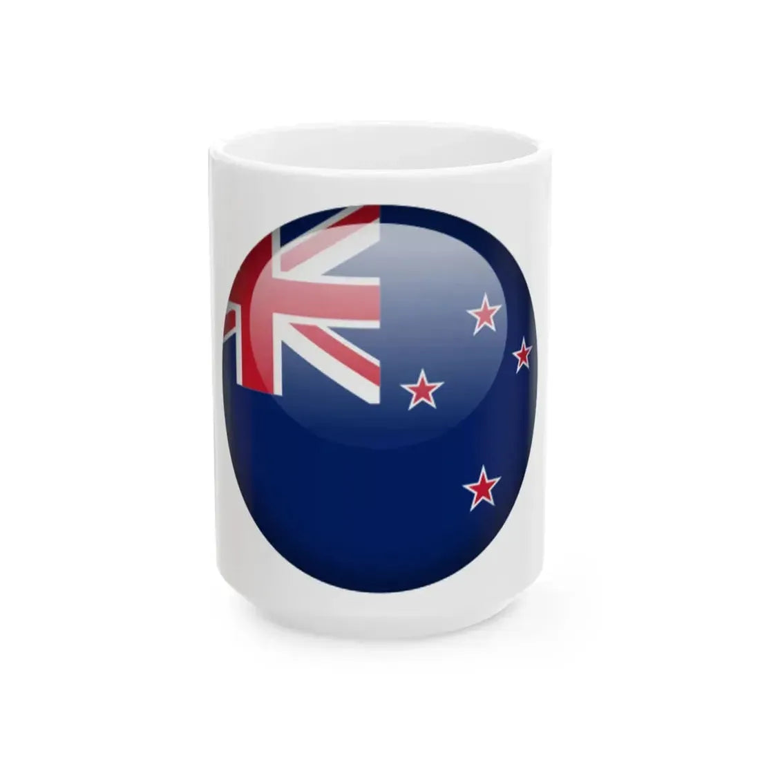 Flag orb New Zealand (New Zealand) White Coffee Mug 15oz - Go Mug Yourself