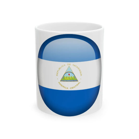 Flag orb Nicaragua (Nicaragua) White Coffee Mug 11oz - Go Mug Yourself