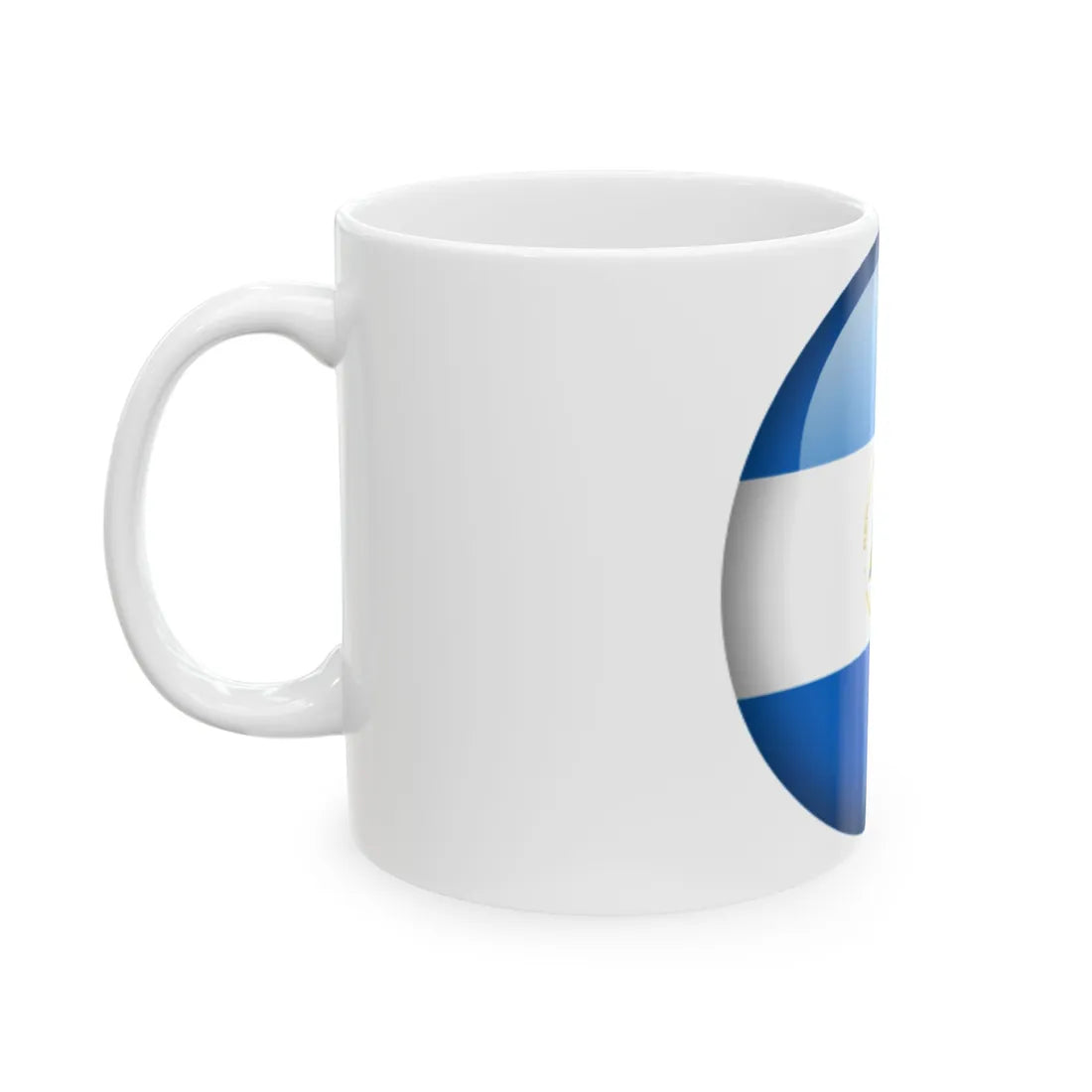 Flag orb Nicaragua (Nicaragua) White Coffee Mug - Go Mug Yourself
