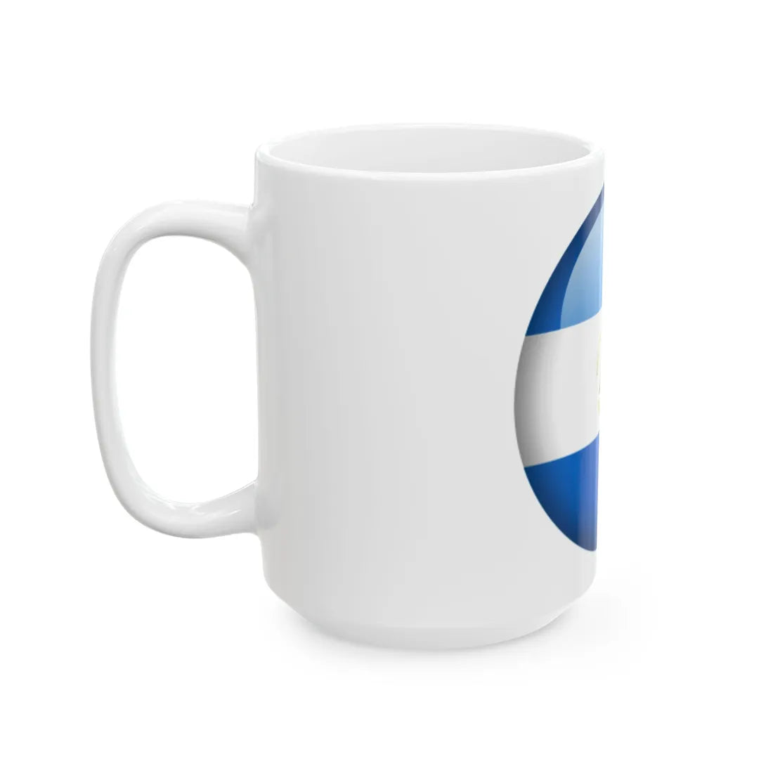 Flag orb Nicaragua (Nicaragua) White Coffee Mug - Go Mug Yourself