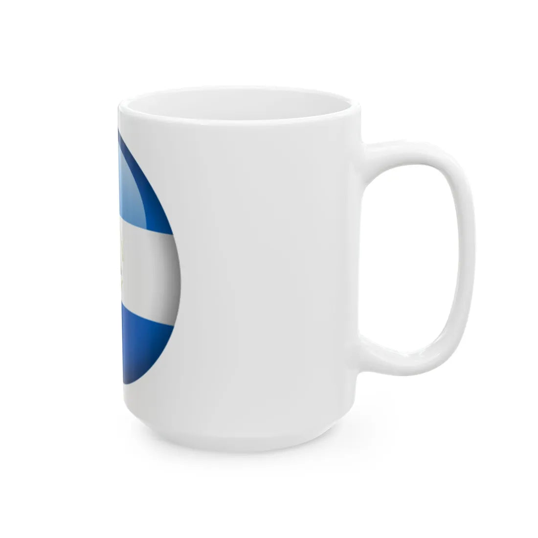 Flag orb Nicaragua (Nicaragua) White Coffee Mug - Go Mug Yourself