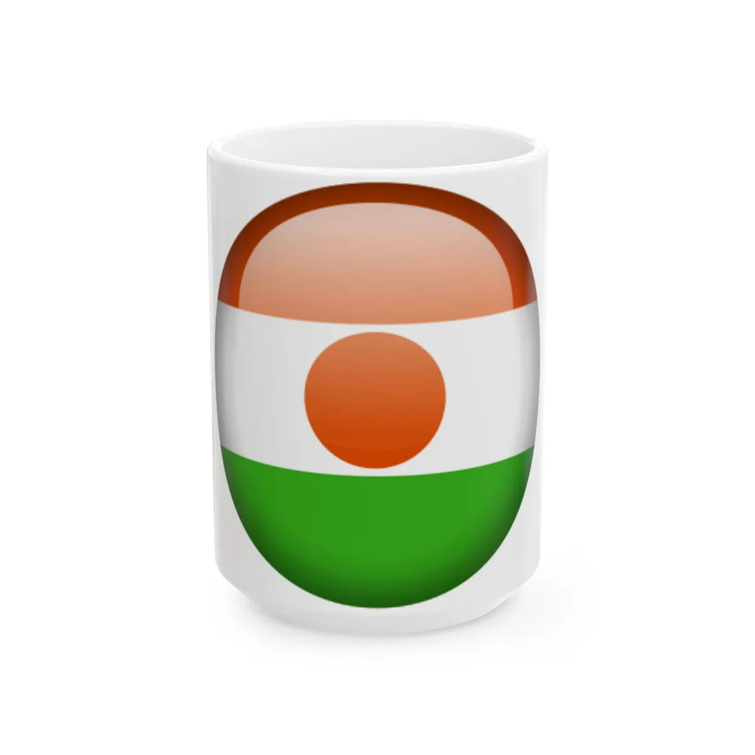 Flag orb Niger (Niger) White Coffee Mug 15oz - Go Mug Yourself