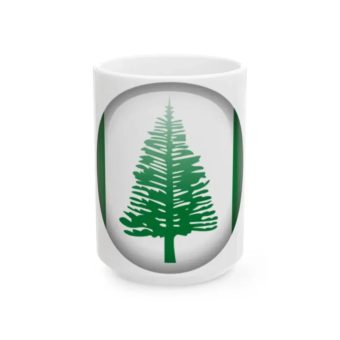 Flag orb Norfolk Island (Australia) White Coffee Mug 15oz - Go Mug Yourself