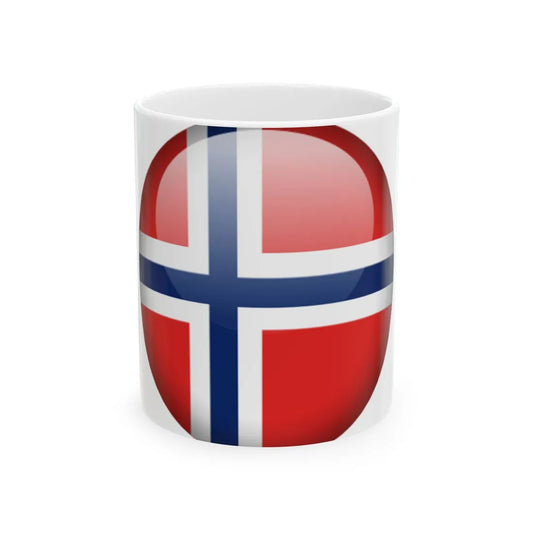 Flag orb Norway (Norway) White Coffee Mug 11oz - Go Mug Yourself