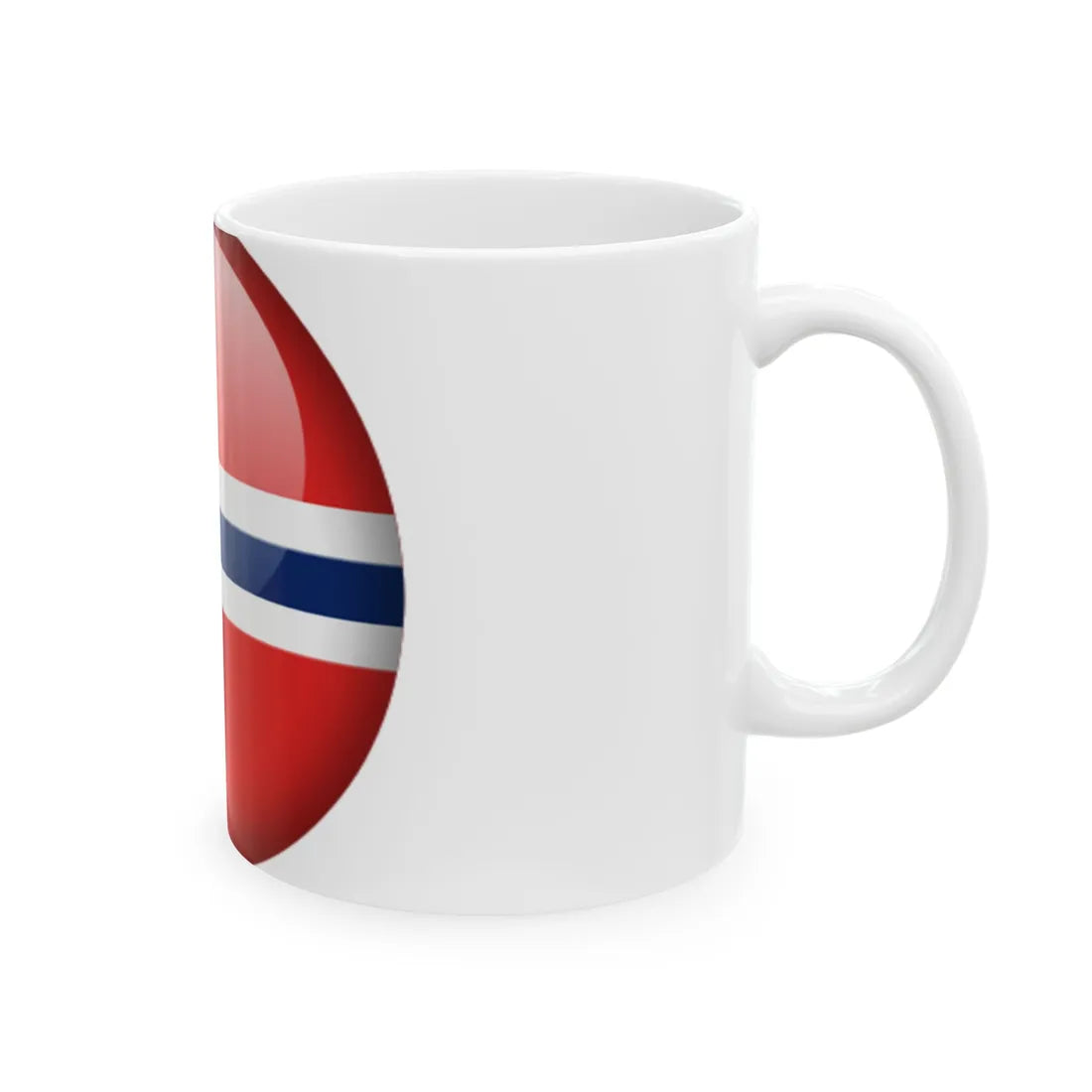 Flag orb Norway (Norway) White Coffee Mug - Go Mug Yourself