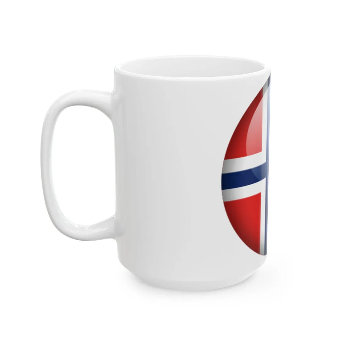 Flag orb Norway (Norway) White Coffee Mug - Go Mug Yourself