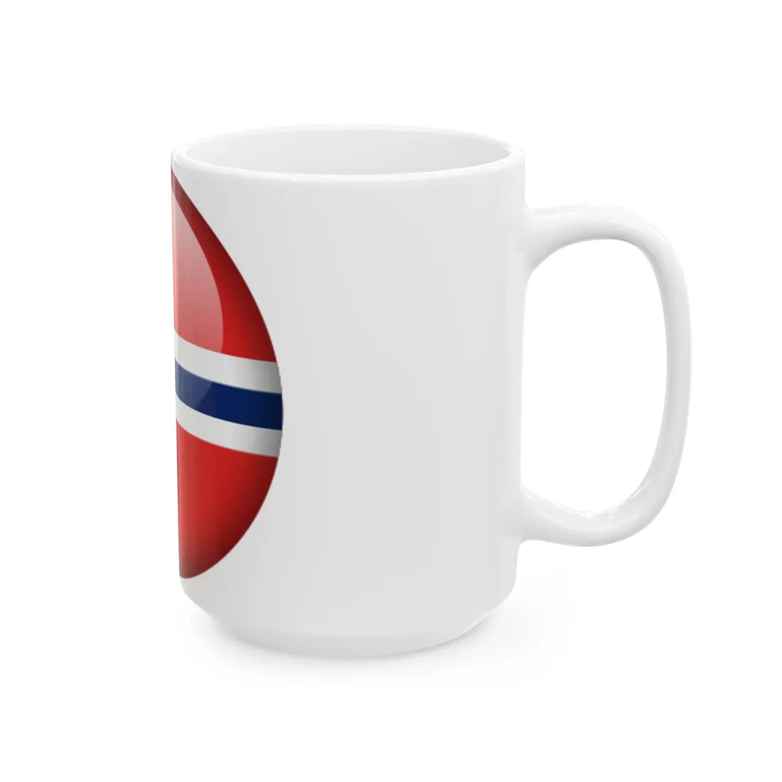 Flag orb Norway (Norway) White Coffee Mug - Go Mug Yourself