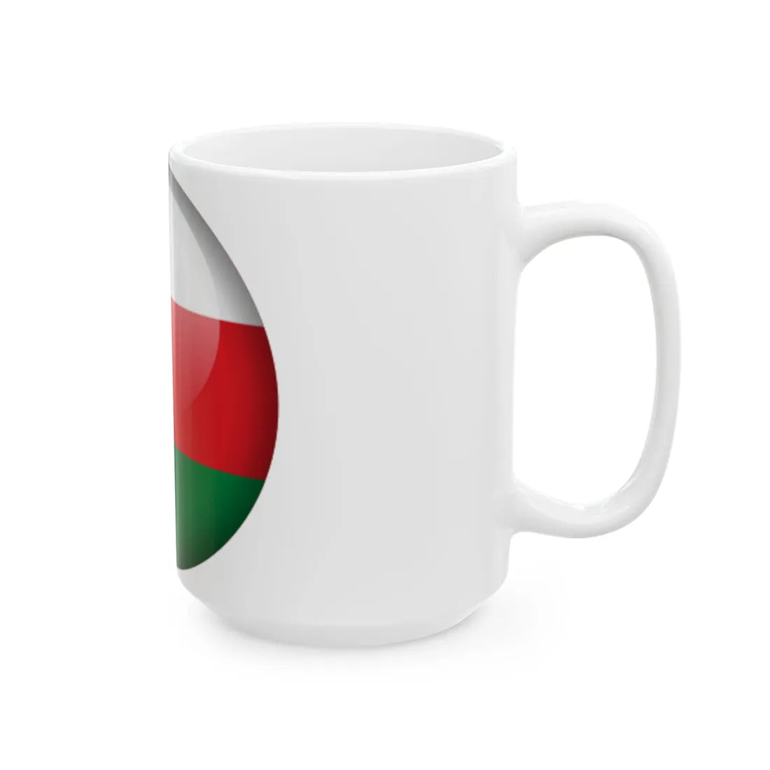 Flag orb Oman (Oman) White Coffee Mug - Go Mug Yourself