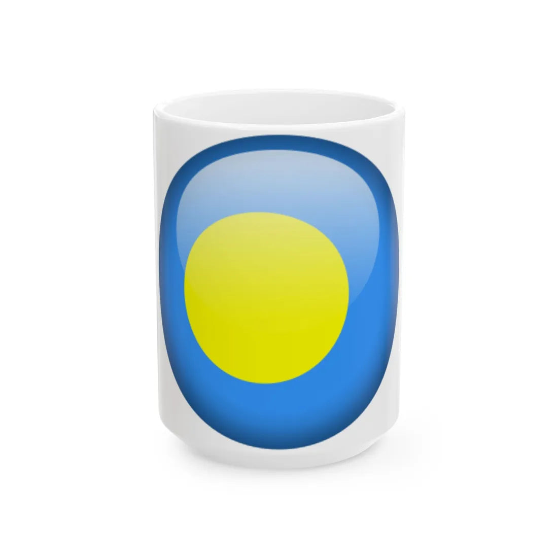 Flag orb Palau (Palau) White Coffee Mug 15oz - Go Mug Yourself