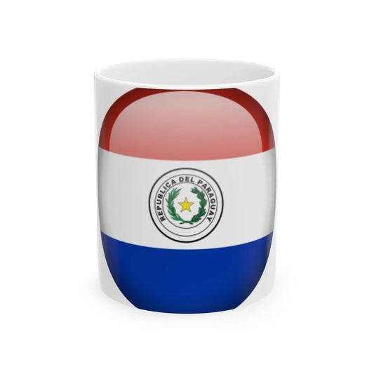 Flag orb Paraguay (Paraguay) White Coffee Mug 11oz - Go Mug Yourself