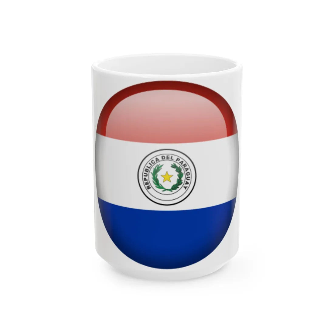 Flag orb Paraguay (Paraguay) White Coffee Mug 15oz - Go Mug Yourself