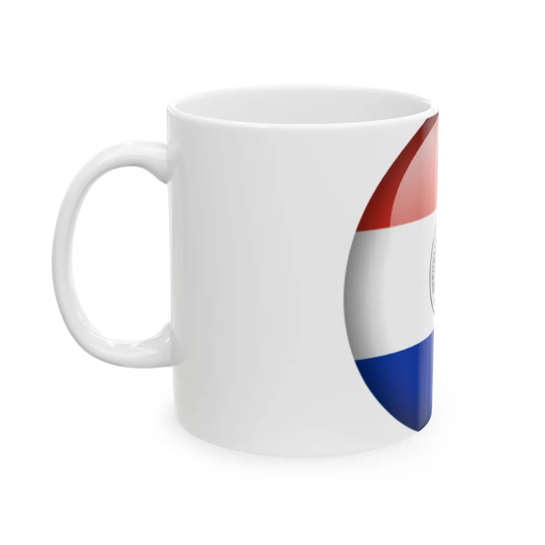Flag orb Paraguay (Paraguay) White Coffee Mug - Go Mug Yourself