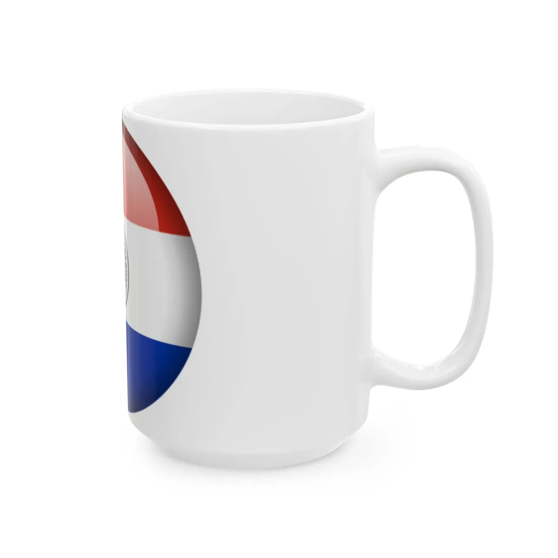 Flag orb Paraguay (Paraguay) White Coffee Mug - Go Mug Yourself