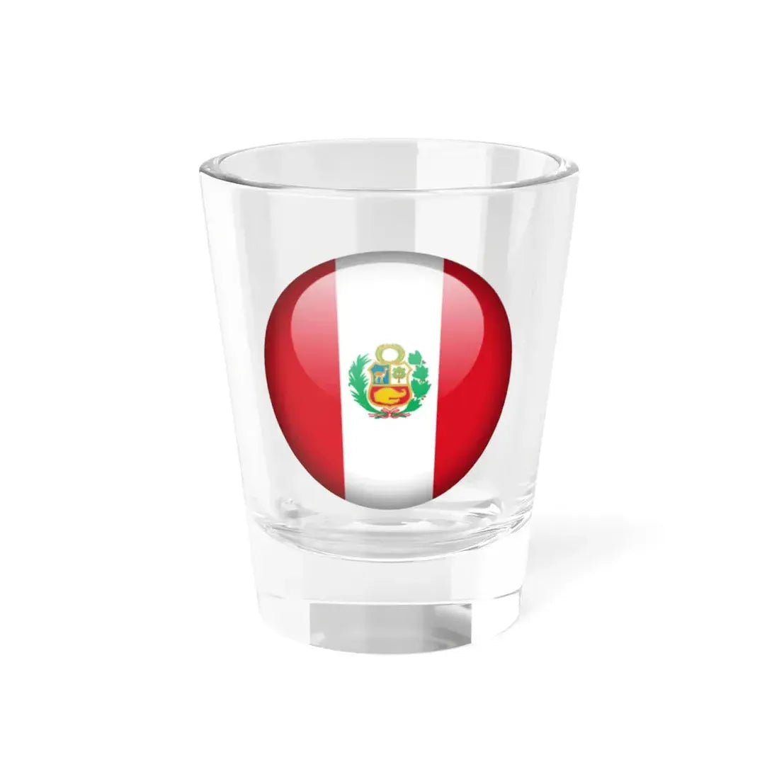 Flag orb Peru (Peru) Shot Glass 1.5oz 1.5oz - Go Mug Yourself