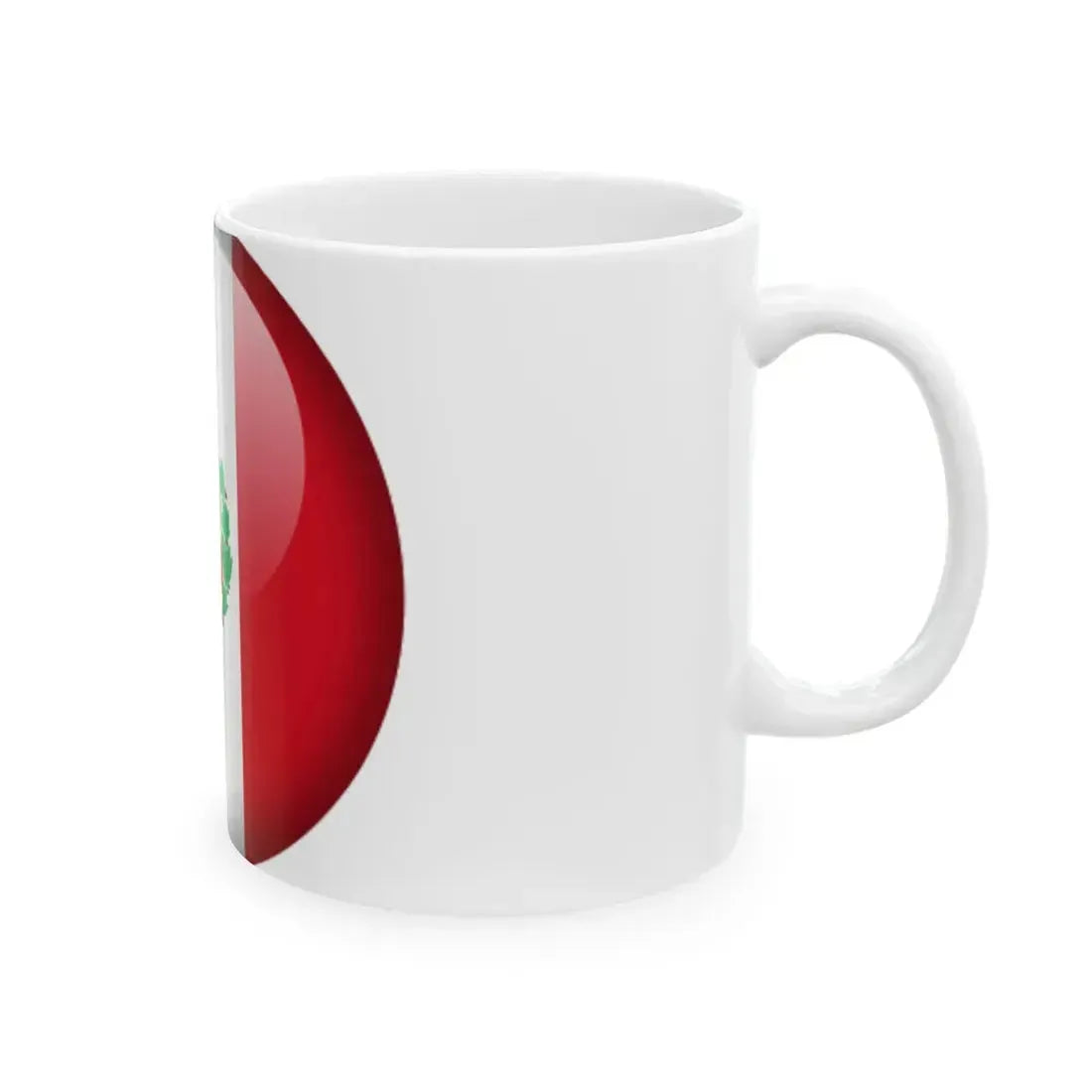 Flag orb Peru (Peru) White Coffee Mug - Go Mug Yourself