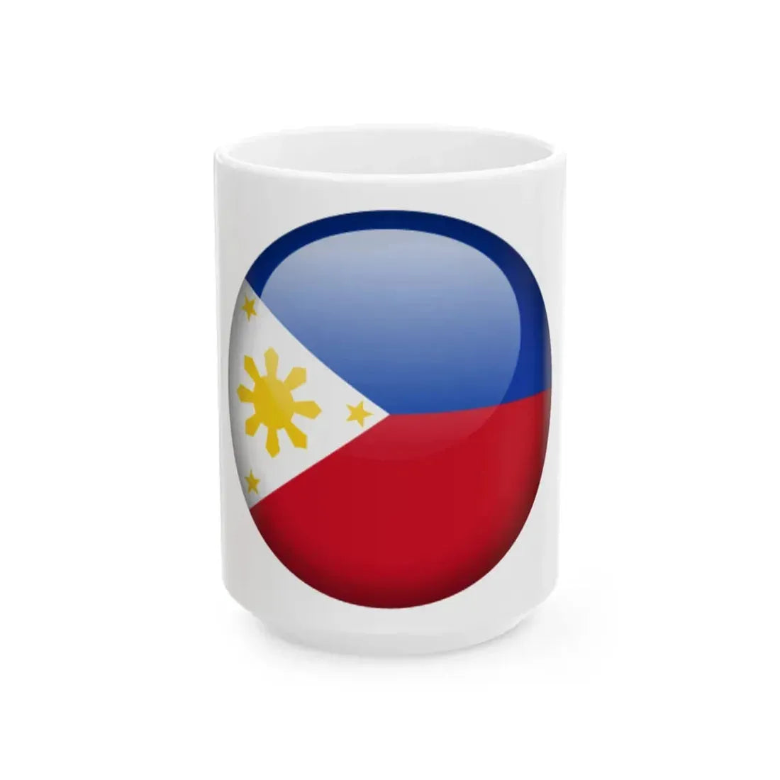 Flag orb Philippines (Philippines) White Coffee Mug 15oz - Go Mug Yourself