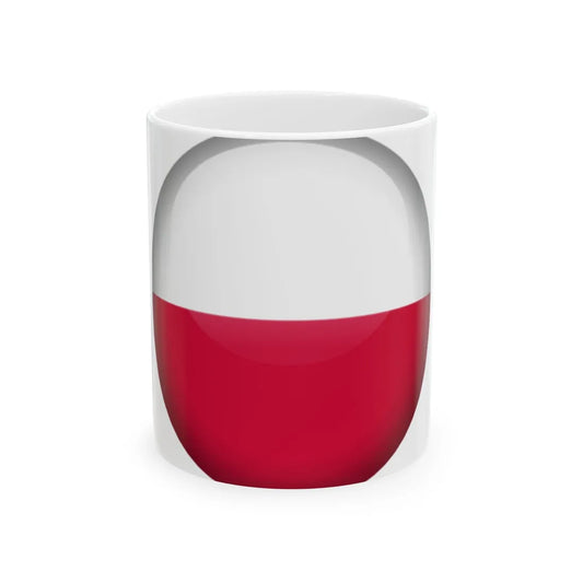 Flag orb Poland (Poland) White Coffee Mug 11oz - Go Mug Yourself