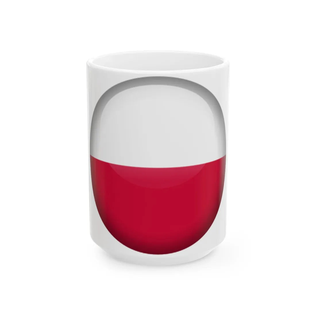 Flag orb Poland (Poland) White Coffee Mug 15oz - Go Mug Yourself