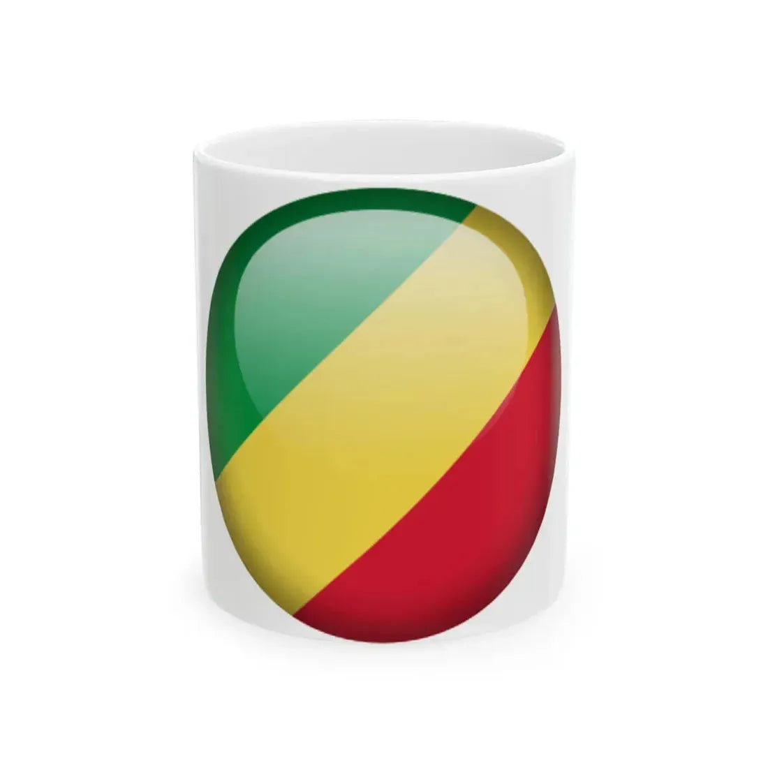Flag orb Republic of the Congo (Congo) White Coffee Mug 11oz - Go Mug Yourself
