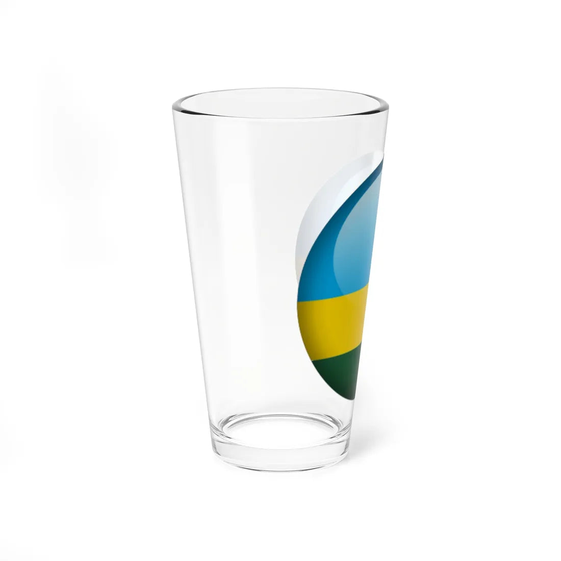 Flag orb Rwanda (Rwanda) Pint Glass 16oz - Go Mug Yourself