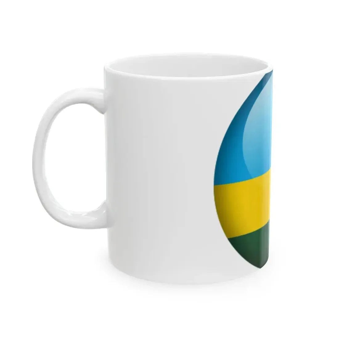 Flag orb Rwanda (Rwanda) White Coffee Mug - Go Mug Yourself