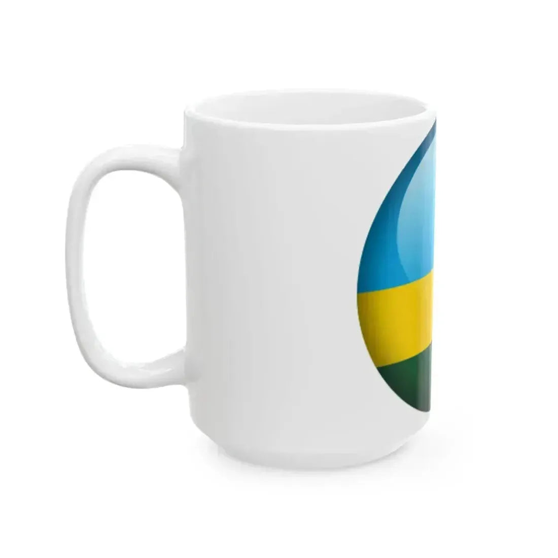 Flag orb Rwanda (Rwanda) White Coffee Mug - Go Mug Yourself