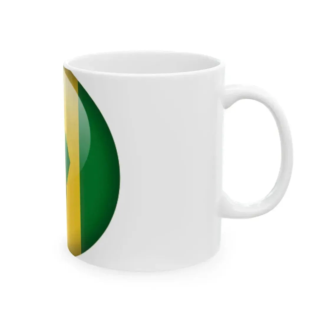Flag orb Saint Vincent and the Grenadines (Saint Vincent and the Grenadines) White Coffee Mug - Go Mug Yourself