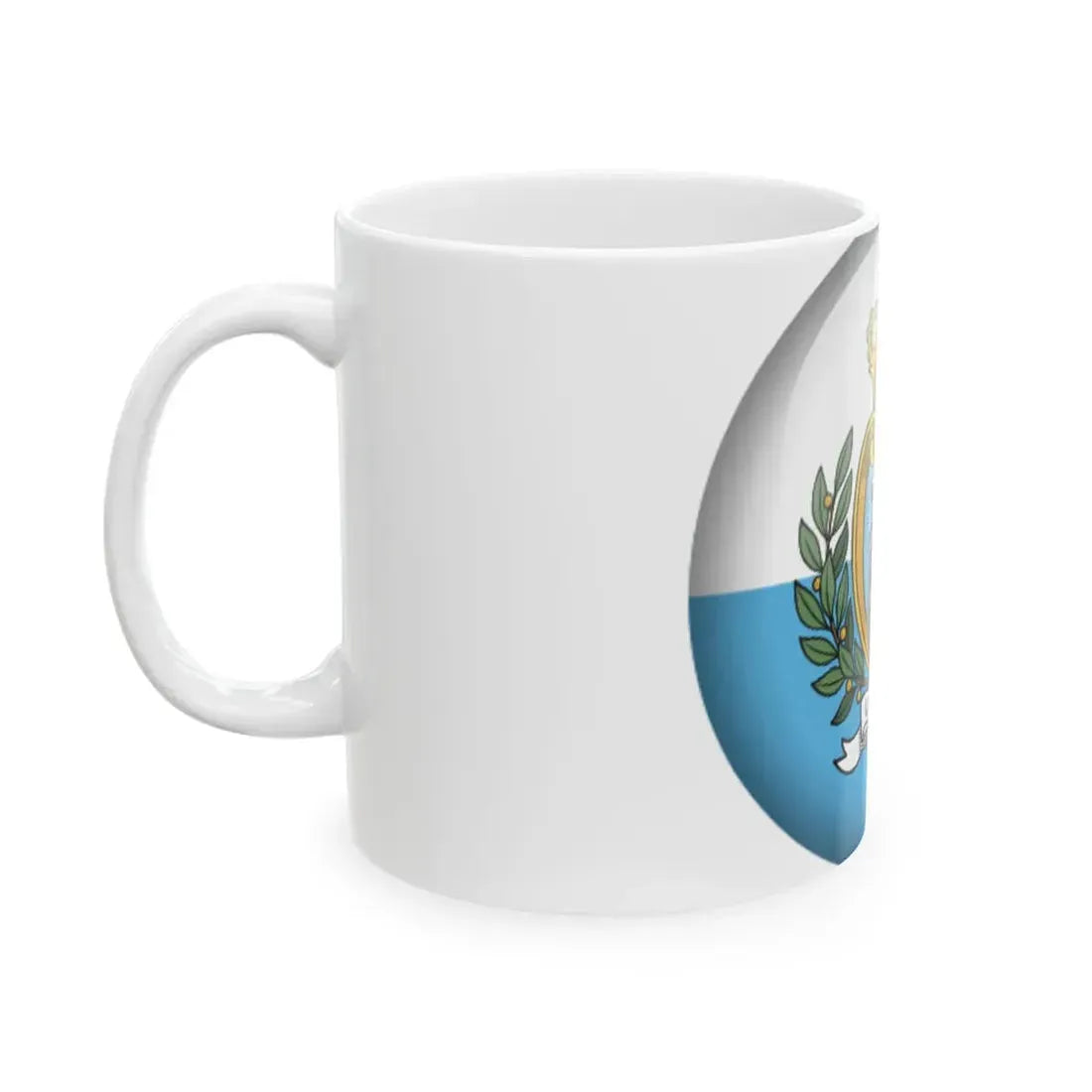 Flag orb San Marino (San Marino) White Coffee Mug - Go Mug Yourself