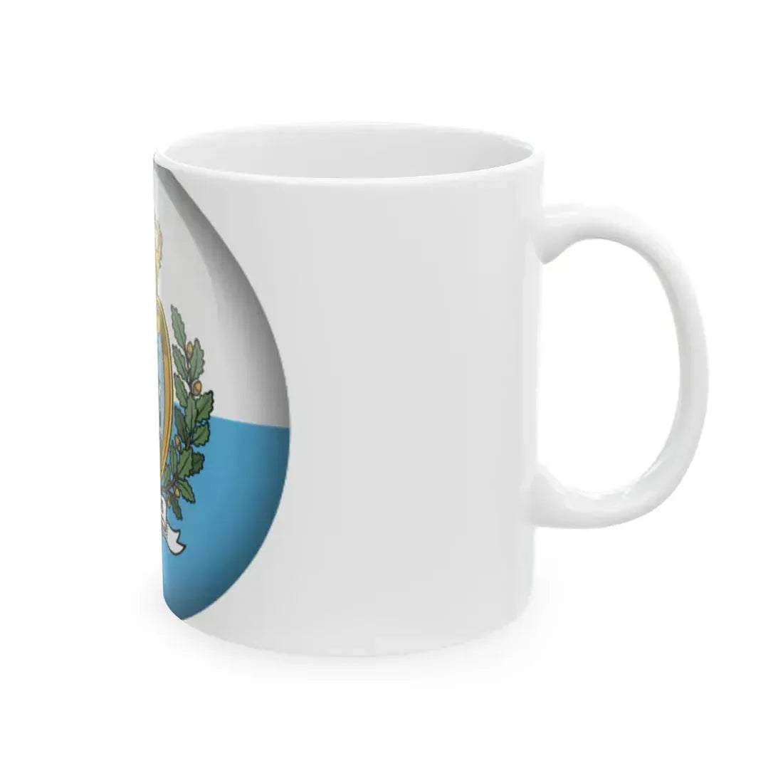 Flag orb San Marino (San Marino) White Coffee Mug - Go Mug Yourself