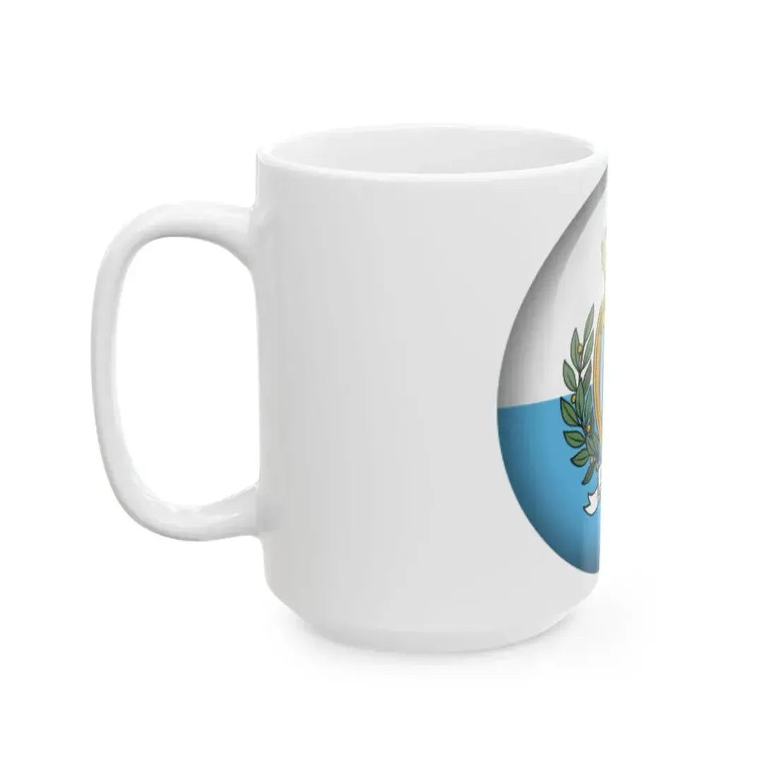 Flag orb San Marino (San Marino) White Coffee Mug - Go Mug Yourself