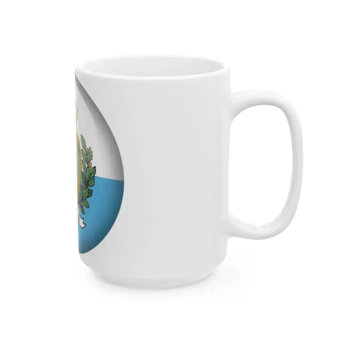 Flag orb San Marino (San Marino) White Coffee Mug - Go Mug Yourself