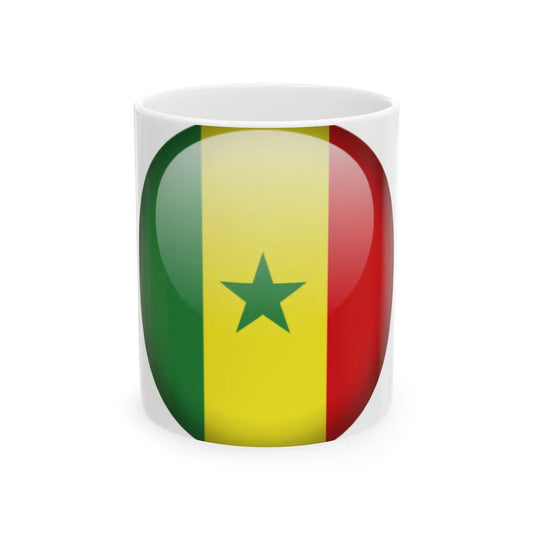 Flag orb Senegal (Senegal) White Coffee Mug 11oz - Go Mug Yourself